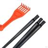 Mini Roof Leaves Rake with 42cm Extension Rod Detachable Plastic Material for Camping Gardening