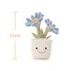Apricot Lamb Navy Blue Potted Daisy Plush Toy, Soft, Cute, Fluffy Navy Blue Potted Daisy 25cm, Suitable for Boys and Girls