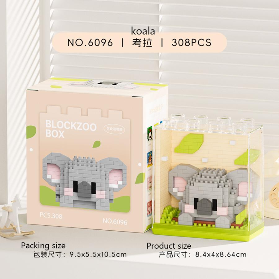 Tiere Zoo Bausteine Set Modell Zusammenbau Mikrosteine Kinderspielzeug Stapelblock Desktop Dekoration Weihnachtsgeschenke