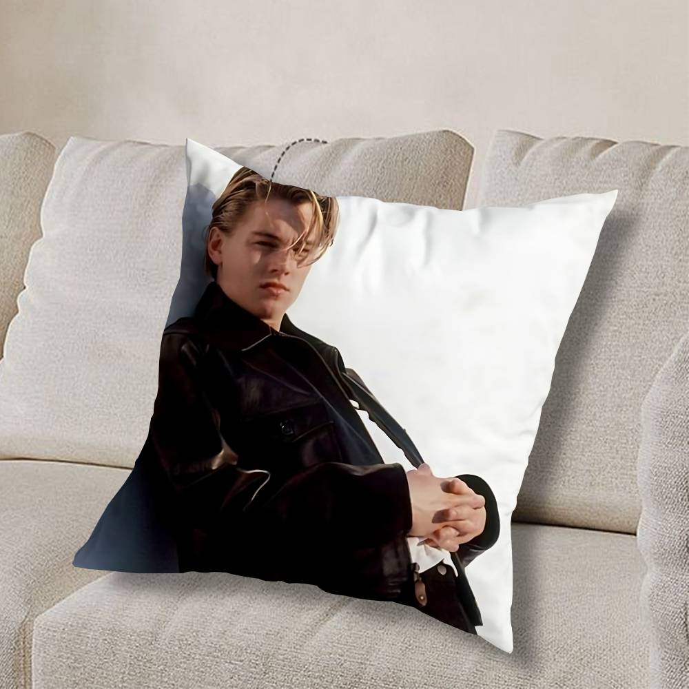 L-Leonardo D-Dicaprio YoungS Pillow Case Sofa Living Room Bedroom Headboard Backrest Cushion Square Cushion Nap Time