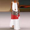 New Ladies Vintage Printed Dress V-Neck, Pocket Summer Dress