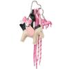 Department of cute leather little pegasus pendant pony black eight braided rope keychain high-end bag hanging very complicated DIY