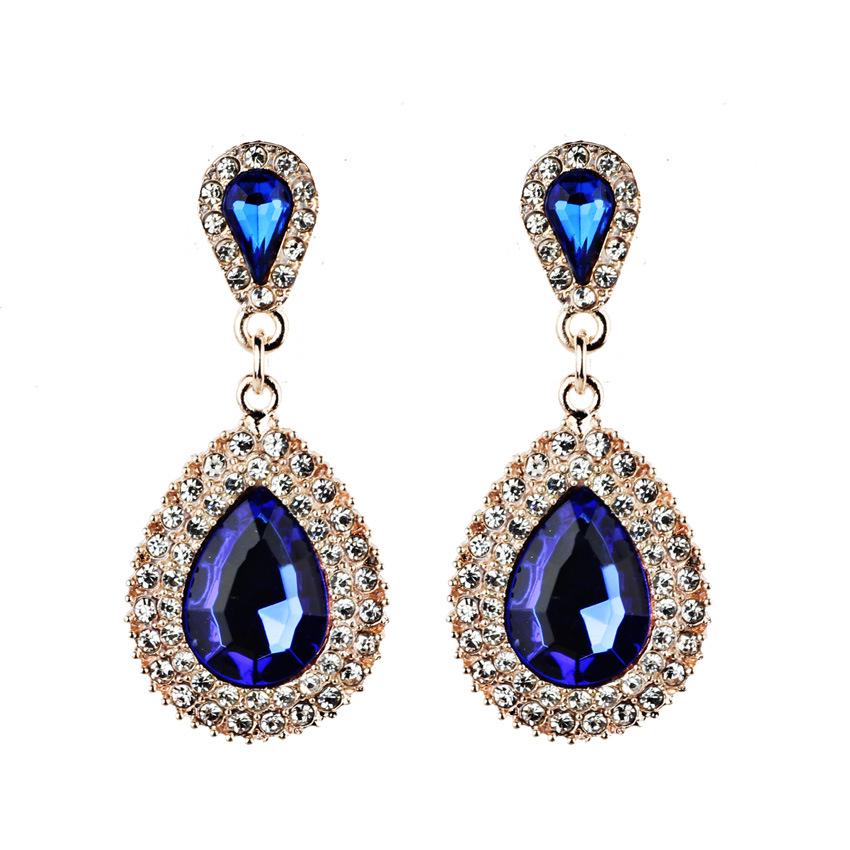 European-style Baroque Court Retro Luxury Water Drop Female Earrings Temperament Sweet Beauty Earrings
