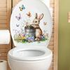Cartoon Rabbit Flowers Butterfly Bedroom Living Room Home Wall Background Beautification Decoration Wall Stickers