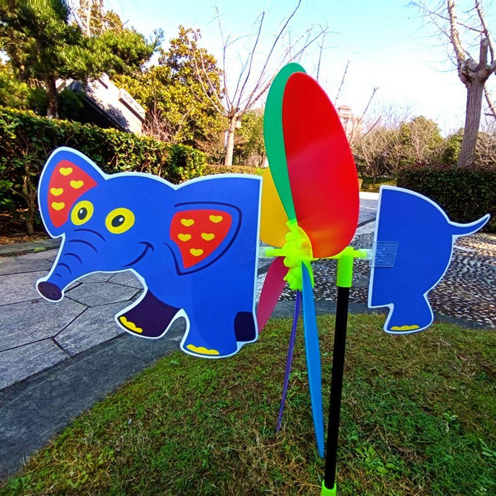 Plastic Cartoon Windmill Colorful Cartoon Children Toys  Home Garden Decoration