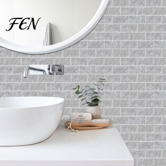 Waterproof Wall Decals for Kitchen 5Pcs Vintage Brick Tile Stickers, Oil?Proof Wallpaper, Peel Oil Proof Stickers Bathroom & Stick Backsplash Living