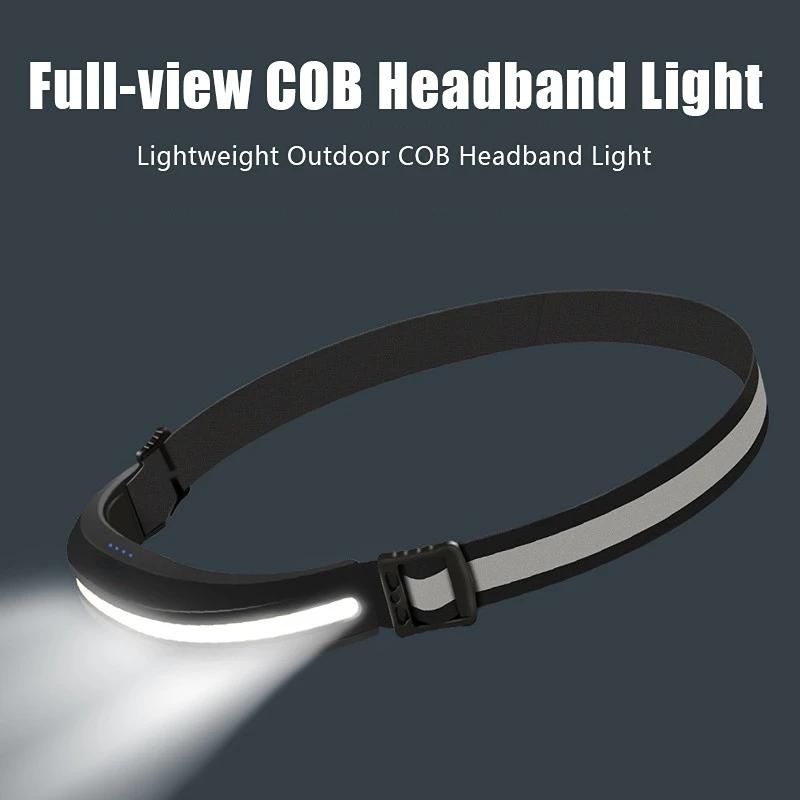 Leistungsstarke Tragbare COB Stirnlampe USB Wiederaufladbar Rotes und Weißes Licht Arbeitsleuchte Outdoor Camping Angeln Flutlicht Scheinwerfer