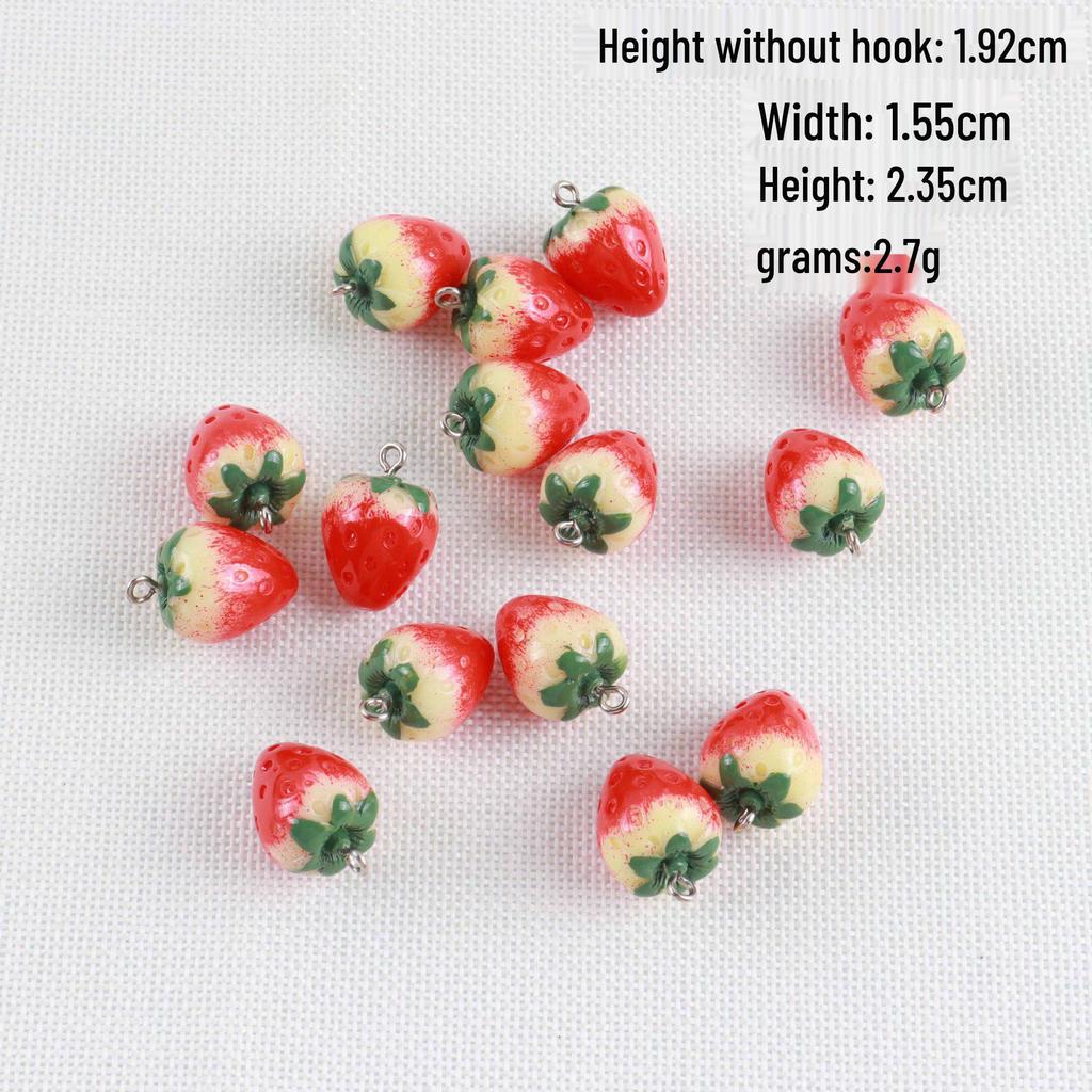 3D Resin Strawberry Jewelry Keychain & Photography Prop
