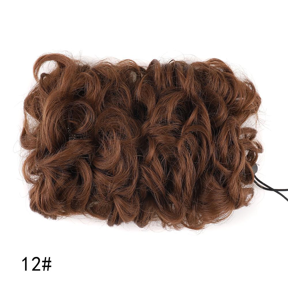 Chignon Updo Elastic Drawstring Hair Bun Pad In Black Brown Colors Straight Curly Hairpieces for Women Ladies