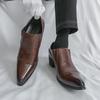 Men's Business & Casual Leather Slip-Ons: Formal & Pointed Toe Loafers for Spring/Autumn