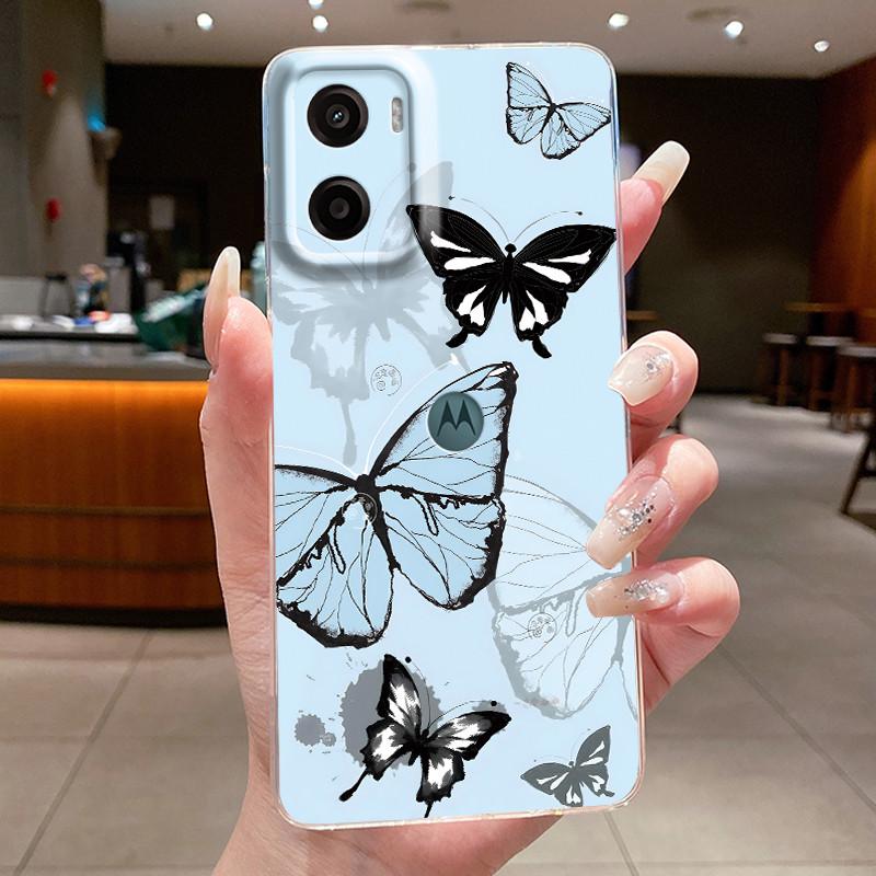 For Motorola Moto G05 E15 Case 2024 Fashion Butterfly Flower Clear Soft Silicone TPU Capa Phone Cover For MotoG05 MotoE15 Fundas