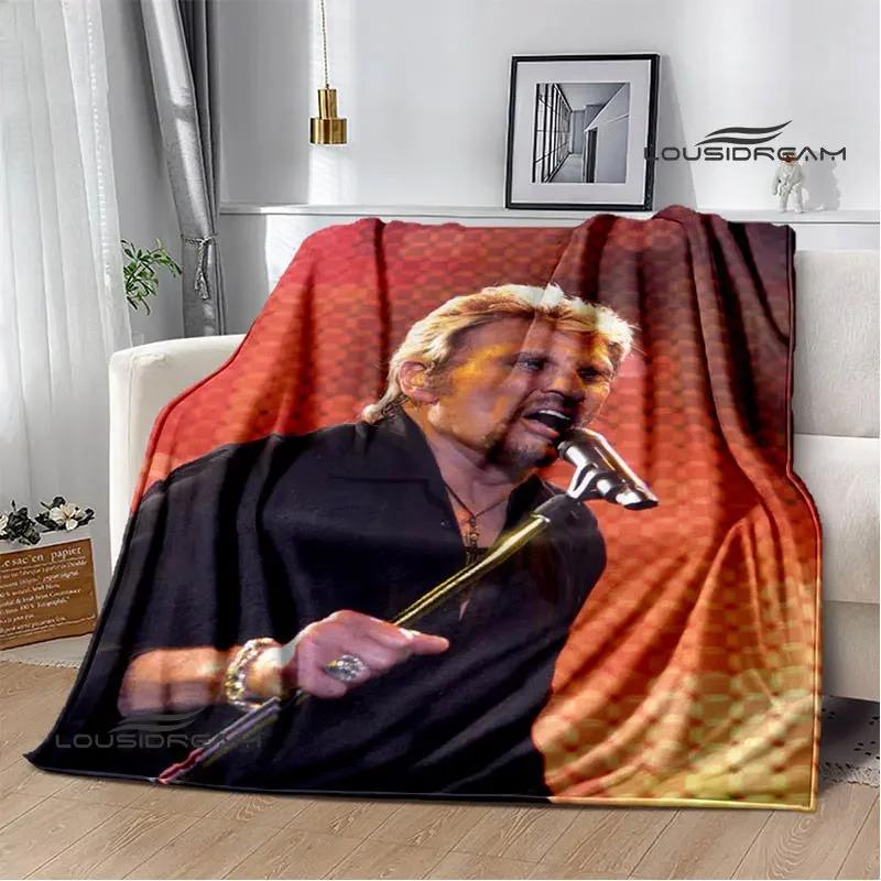 French rock star Johnny Hallyday blanket picnic blanket vintage blanket home travel bed blanket thin blanket birthday gift