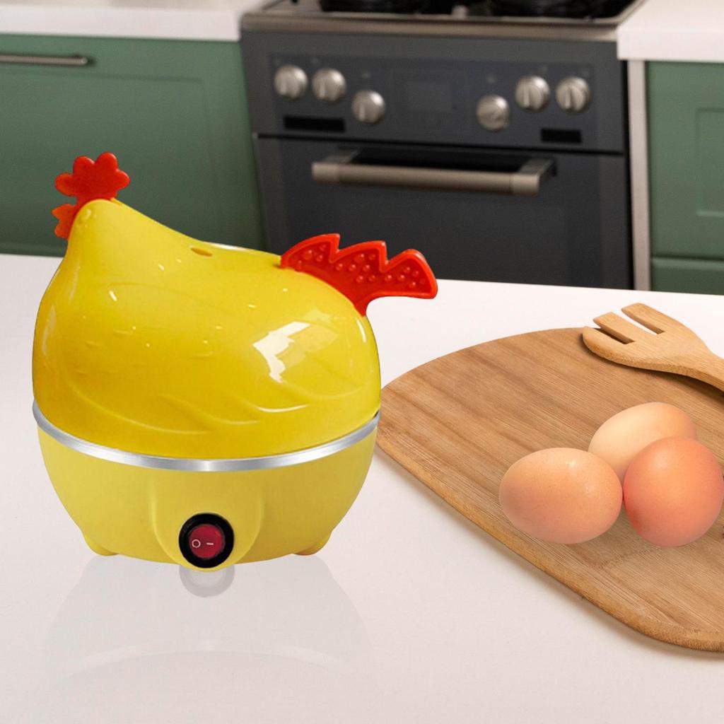 Chicken Shaped Electric Egg Cooker with Auto Shut Off Mini Egg Boiler for Easy Cooking In Kitchen