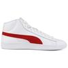 Puma Smash V2 Mid Fabric Synthetic Leather Classic Versatile Retro High-Top Sneakers Unisex Sneakers White Red 366924-10
