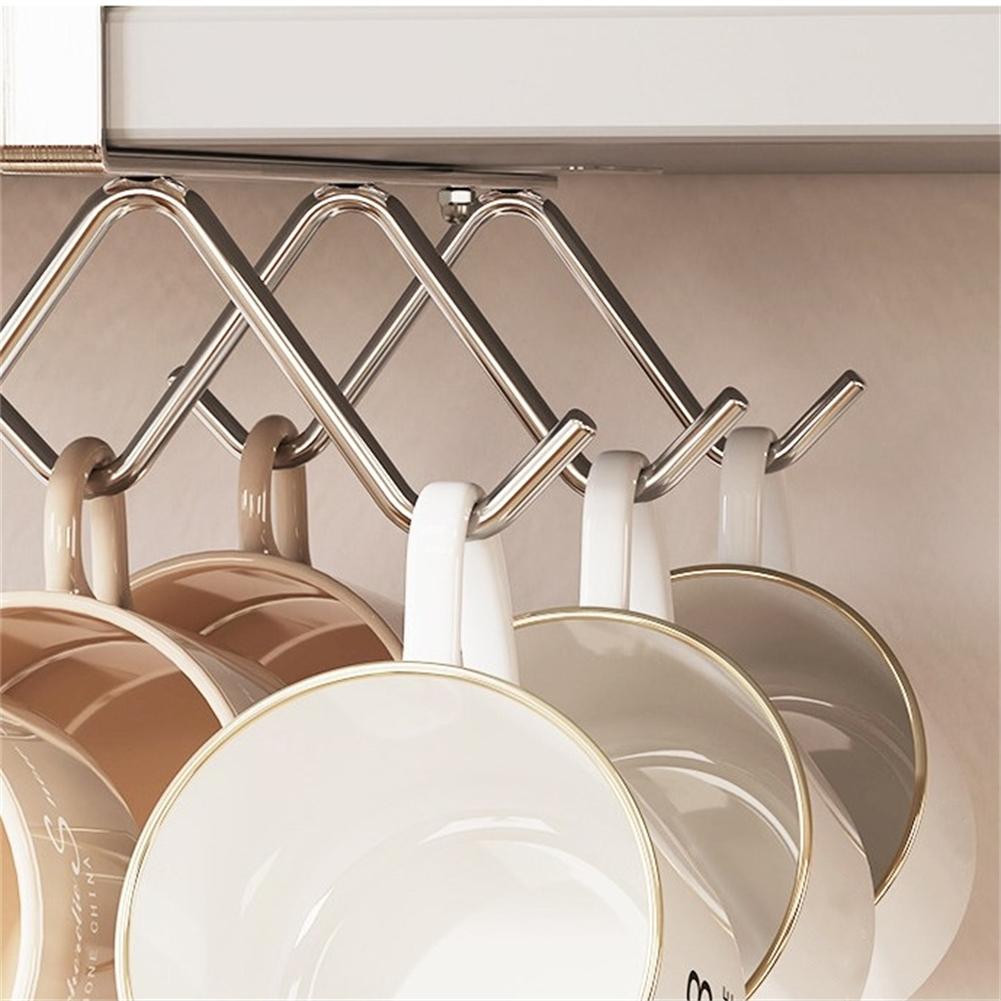 For Kitchen Cup Storage Cup Holder Efficient Storage Solution Silvery Color Organization Stainless Steel Material