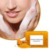 Kurkuma Gesichtswaschgel und Seife Set mit Reinigungspads und Körperöl, Tiefenreinigung und Sanfte Peeling