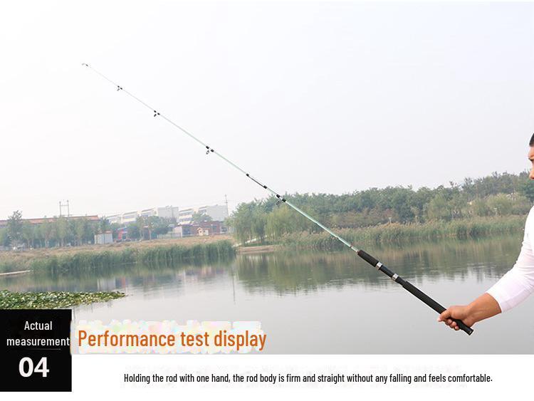 Fiberglass Fishing Rod with Solid Plug-in Stalk, 1.8/2.1m Resin Lure Rod