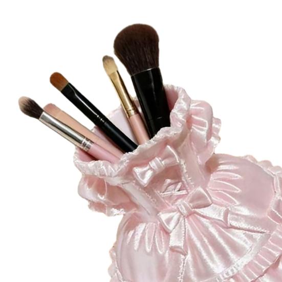 Boîte de rangement pour pinceaux de maquillage Forme de robe de princesse Porte-stylo imprimé en 3D
