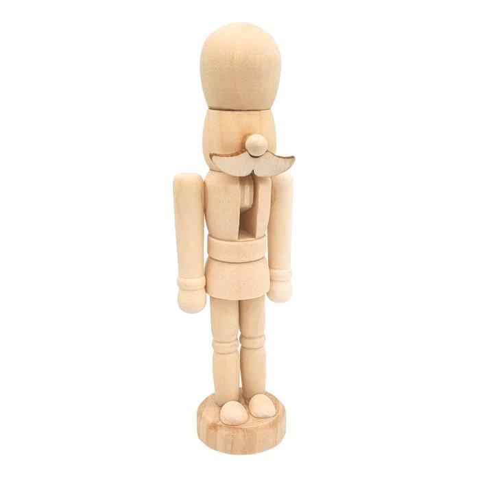 Casse-noisette - MegaCrea DIY - Personnalisable - Bois naturel - 12,5 cm x 4 cm - Mixte
