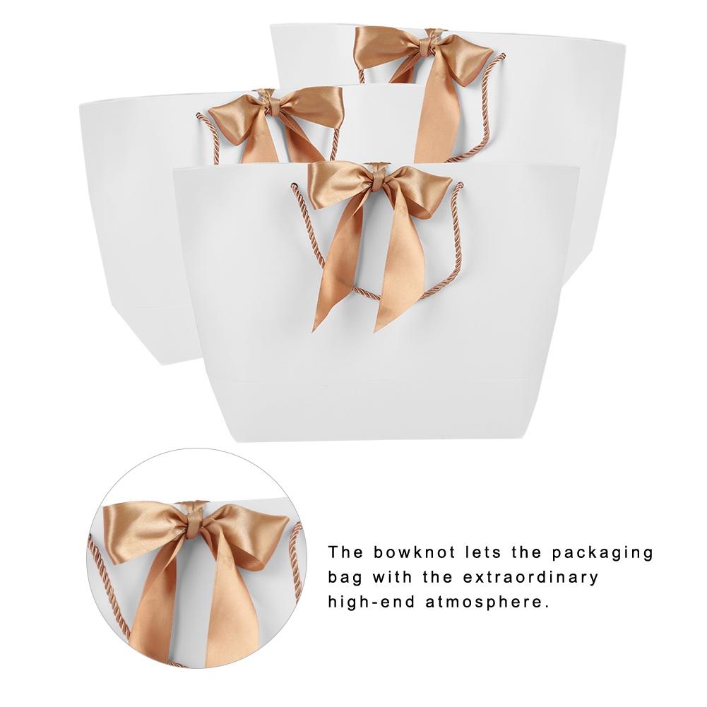 10pcs Lot Gift Paper Bags With Handle for Clothes Shopping Makeup Packaging Food(21*7*15cm)