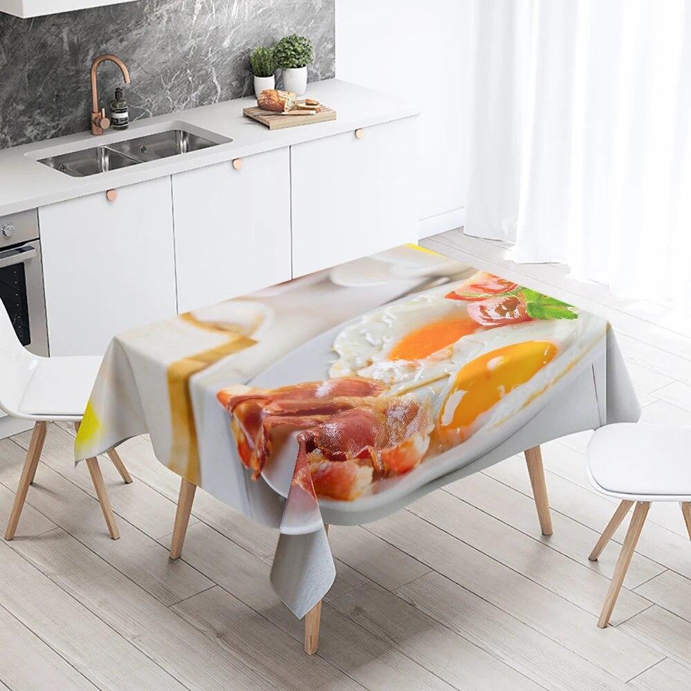 Fata de masa imprimata gourmet bucatarie restaurant decor masa si antifouling rezistenta la apa dreptunghiulara