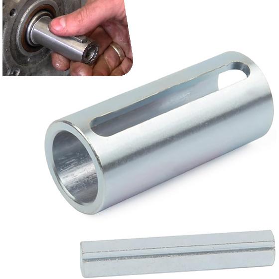 3/4" to 1" Shaft Adapter Pulley, Stainless Steel Crank Shaft Sleeve Adapter, W/Step Key Gas Engine Pulley Crank Shaft Sleeve Adapter Pulley Bore