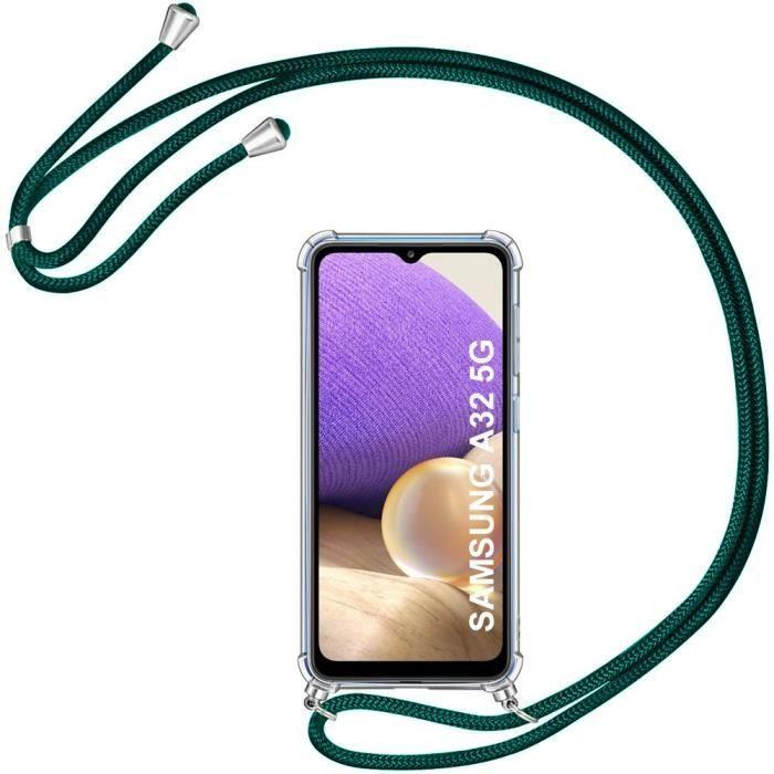 Coque de Portable - BOOLING - pour Samsung A32 5G - AntiChoc - Souple - Vert Nuit