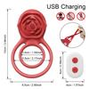 Rose-Toy Cockring Vibrator for Men and Woman Wireless Remote Control Penis Rings Delay Ejaculation Sex Toys for Male Cock Rings
