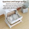 Semi Automatic Enclosed Cat Litter Box with Tipping Bucket Large Capacity Cats Litter Box Cute Luxury Pet Toilet Pets Supplies