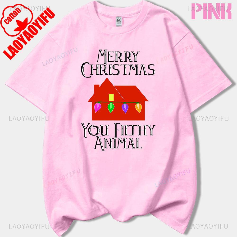Merry Christmas Movie Home Alone Childrens Man Printed Tshirt Woman Cotton Tshirt Adult Daily Clothing Holiday Gifts Tops