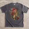 Japanese Tiger Shirt, Linocut Style Wildcat Shirt, Traditional Tattoo Graphic Tee, Vintage Boho Shirt, Ukiyo-e Art Streetwear
