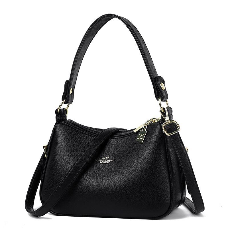 

Goods Kangaroo Genuine Leather Women s Bag 2025 New Large Capacity All-Matching Fashion Single Shoulder Shoulder Middle-Aged and Elderly All-Matching