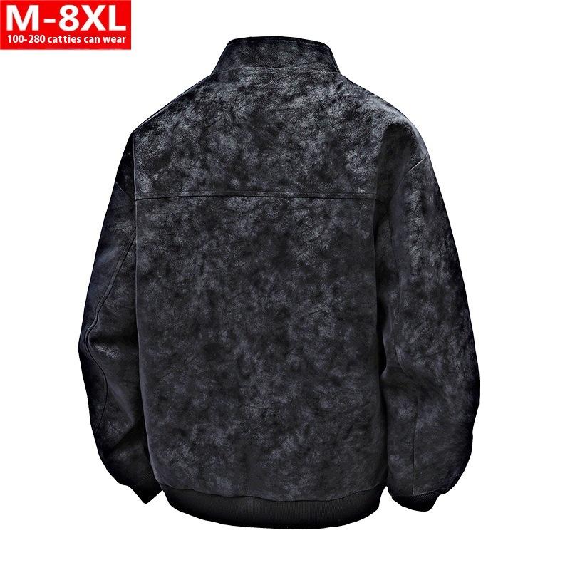 Cosy Up Retro PU Lederjacke Fat Plus Size Plus Fat Loose Casual Zipper Jacke Herren