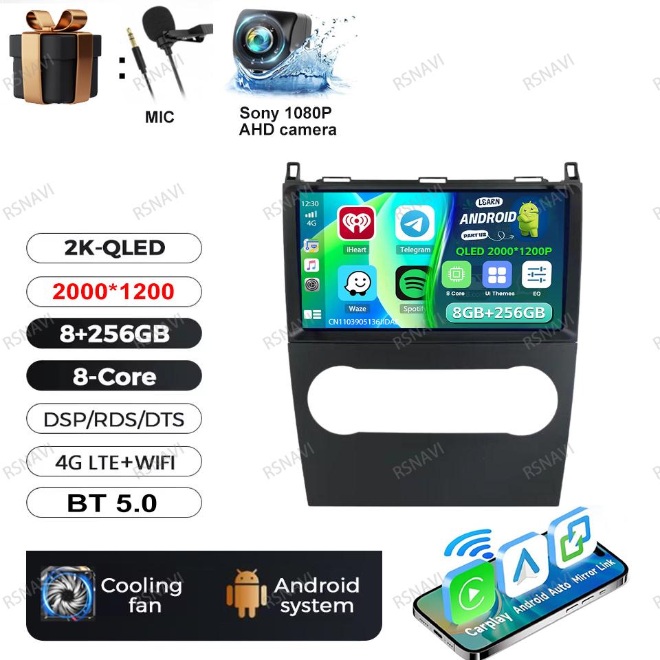 Android 16 Video Player For Mercedes Benz B200 A B Class W169 A160 A180 A200 A220 2009-2012 Multimedia Car Radio Carplay GPS BT