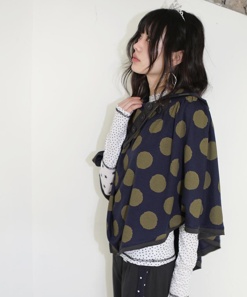 Nofficial Noffice Multi-Way Dot Cape Skirt Navy