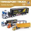 Double Trailer Decker Container Truck Engineering Vehicle Model Toy Children