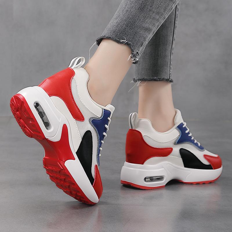 Dad shoes women's shoes new autumn breathable versatile thick-soled inner height increase sports and leisure shoes real air cushion
