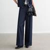 Chuyu Women's Faux Denim Workwear Two-Piece Set