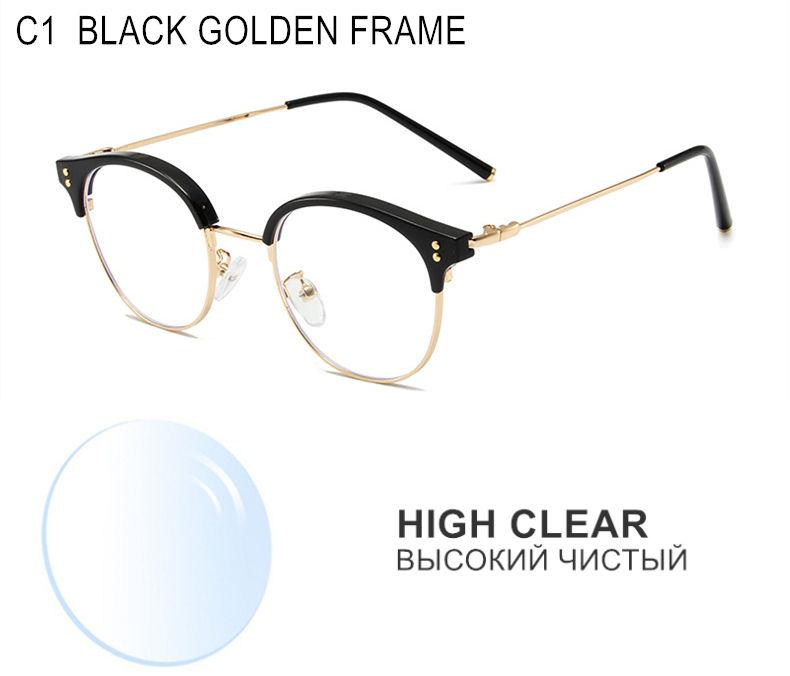 

Очки для близорукости Мужские Женские Модные Круглая оправа Фотохромные Серые Коричневые Синие Или Линзы, блокирующие синий свет, Рецептурные на заказ F633 0