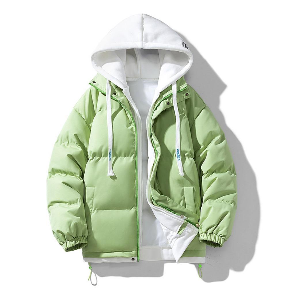 Fake Two-piece Cotton-padded Jacket for Teenagers, Winter Coat, Korean Version of Trendy Thickened Cotton-padded Jacket