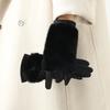 1Pair Finger Splitting Cold Protection Plush Warm Cotton Blend Winter Touchscreen-enabled Gloves Windproof
