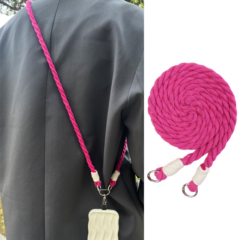 Reine handgemachte abnehmbare verstellbare mehrfarbige dicke Seil Handy Lanyard Hals hängen schrägen Körper