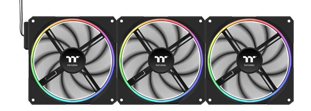 Thermaltake TS140 EX RGB Fan Black 3-Pack 140mm PC Case Fan CL-F208-PL14SW-A FN2565