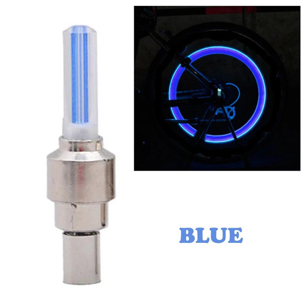 Seven-Color Wind Fire Wheel Valve Stem & Cap Lights for Motorcycles and Bicycles