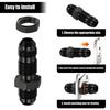 0-Degree AN6 AN8 AN10 AN4 Aluminum Alloy Radiator Oil Cooler Pipe through Wall Extension Joint Straight Nut Connector for Modifi