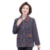 Winter Fleece-Lined Coat with Faux Mink Fur for Seniors - Warm, Lapel, Button-Down Grandma Style Cardigan
