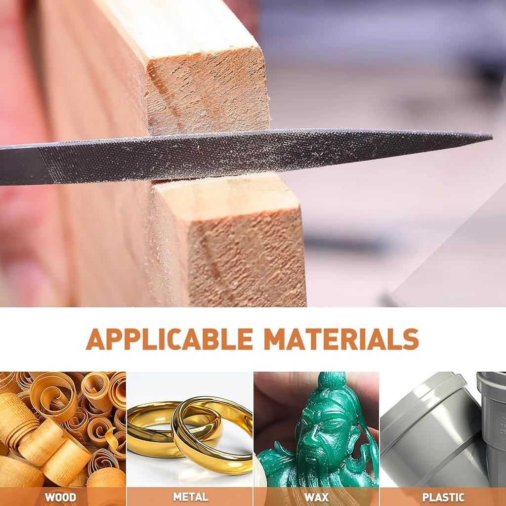 8palcové pilníky na vosk, oboustranný nástroj na pilování vosku pro vyřezávání a pilování, půlkulatý plochý a půlkulatý design