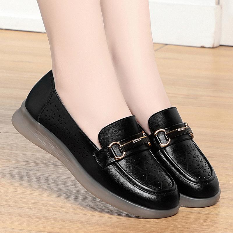 

Comfortable Tiring For Middle-Aged And Elderly People In Summer Single Shoes Soft Sole Non-Slip Hollow Breathable Versatile 35