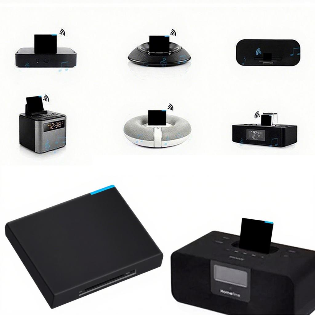 Récepteur Audio Musique Bluetooth 30 Broches Support A2DP V1.2 Station d'accueil pour Haut-parleur Récepteur BT Récepteur Audio pour iPod iPhone iPad iPod pour Touch