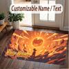 Custom Name Crystal Velvet Rug,Dragon Ball Comfortable Anti Slip Floor Mat For Room Decoration